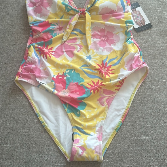 Nicole Miller-piece tie front swimsuit/bathing e Small. NWT. - Picture 4 of 13